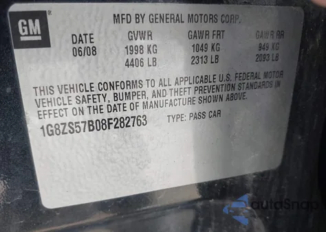 2008 Saturn Aura Xe from USA, damaged, VIN 1G8ZS57B08F282763